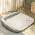 Zomer koelbed voor huisdieren met ademende ijszijde mat en schattig panda-patroon - XL: 90x65cm / Elegant Grijs