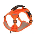 Durable bright orange reflective dog harness with control handle for training and patrol - XS / Orange