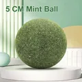 Large 5cm compressed natural catnip ball cat toy for feline entertainment and health - 5cm Size / Dark Green