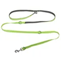 Hands-free neon green cross-body dog leash with reflective safety stitching for all sizes - Reflective Green