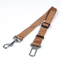 Ceinture de sécurité réglable marron pour chien avec boucle métallique durable - Modèle Polypropylène / 2.5*60-70cm / Marron