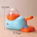 Blue and orange whale shaped interactive pet food dispenser and puzzle toy for dogs - Blue Whale