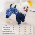 Waterproof dog dustproof pants for small dogs in navy blue with cartoon prints - S / Blue Cat
