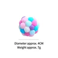 Macaron colorful handmade plush ball cat toy with 4cm diameter and 7g total weight - Diameter Approx 4cm / Pink Purple Blue