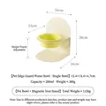 Gamelle en céramique réglable pour animaux avec support magnétique jaune et crème - Bol Vert Avec Support Blanc