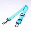 Ceinture de sécurité réglable bleu clair pour chien en voiture pour voyage sûr - Modèle Polyester / 2.5*60-70cm / Bleu Cyan