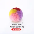 Soft macaron plush ball cat toy in Peach Orange style, 5cm diameter and 8g weight SKU - Peach Sweet Orange