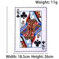 Jouet couineur pour chien avec motif de carte à jouer Reine de Trèfle et papier bruissant - Poker Q en Papier Bruissant