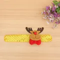 Festive yellow sequined Christmas reindeer slap bracelet for creative kids party favor gift - T1-27 Non-glowing Reindeer Sequin