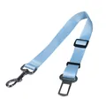 Ceinture de sécurité réglable bleu clair pour animaux avec sangle nylon et clip métal - Modèle Polyester / 2.5*60-70cm / Bleu Clair