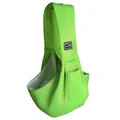 Bolsa de transporte bandolera de malla verde neón para perros pequeños y gatos - Verde Fluorescente