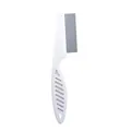 Professional pet flea comb with fine steel teeth for cats and dogs hair grooming - White (S22) / S