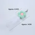 Ανταλλακτική κεφαλή φτερό λουλούδι macaron για παιχνίδι γάτας, συνολικό μήκος 14cm - Πράσινο Λουλούδι