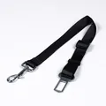 Ceinture de sécurité réglable en nylon noir pour chien avec mousqueton métallique - 2.5*60-70cm / Noir