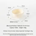 Bol pour animaux en céramique moyenne avec support blanc, dimensions et capacité de 400ml - Bol Moyen Avec Support Simple / Blanc Cassé