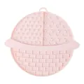Langlebige rosa Silikon-Leckmatte für Haustiere mit verschiedenen Texturbereichen - Planetenform (2306) / Rosa
