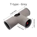 Grey 3-way foldable cat tunnel toy with measurements 80cm x 26cm - 3-Way Style / Gray