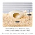 Ceramic banana-shaped hamster hideout for cooling and nesting, 15.8cm long variant. - Banana Hideout (Creamy White)