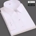 Professional slim-fit women's long-sleeve white cotton shirt with elegant V-neck collar - 38 / V-neck Top (V68-11) / Long Sleeve / White