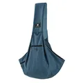 Bolsa de transporte azul para mascotas con correa de malla ajustable para perros - Azul (Malla Catiónica) / Azul