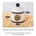 Maison pour hamster en céramique style igloo blanc avec bordures noires et mesures - Nid de Hamster Igloo / Bord Noir