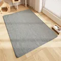 Durable grey woven cat scratching mat for floor protection in a sunny home setting - S (60x40cm) / Grey Sisal Look