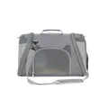 Grey breathable cat carrier bag featuring mesh windows and a comfortable shoulder strap - Clearance Special / Dark Grey Light Grey