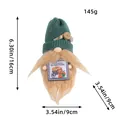 Harvest festival gnome plush doll with green knitted hat, 6.3x3.5 inch size - Green Hat