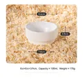 Bol rond en céramique blanche pour hamsters et petits animaux avec dimensions - Bol à Bouche Ronde (Blanc)