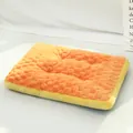 Premium verdikte oranje pluche huisdiermat met warme gele fleece zijkant voor honden en katten - Nr.2 65*43cm / Honing Oranje