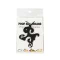 Portable black hands-free dog poop bag holder clip for leash with retail card packaging - Midnight Black (With Packaging)