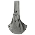 Bolsa de transporte impermeable gris para mascotas con correa y malla transpirable - Gris (Malla Catiónica) / Gris
