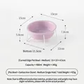 Écuelle pour animaux en céramique violette avec support en métal blanc surélevé pour chats - Bol Moyen Avec Support Simple / Violet