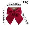 Large red velvet Christmas bow ornament for tree and wreath decoration, 20x26cm - Small Red Style (Q3-40)