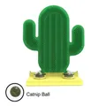 Cactus cat self-groomer toy with edible catnip balls for pet massage - 1 Piece / Catnip Ball Style