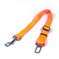 Laisse de ceinture de sécurité orange pour chien avec boucle métallique - 2.5*60-70cm / Orange