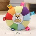 Colorful 17cm plush dog frisbee toy with interactive ribbon tags for pet training - Dog / 17cm