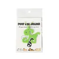 Portable green dog-shaped waste bag holder for hands-free leash walking and pet cleanup - Apple Green (With Packaging)