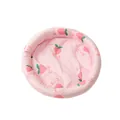 Premium rosa Eisseide-Kühlmatte für Kleintiere mit einem niedlichem Pfirsichmuster - S / Rosa Pfirsich