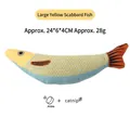 Realistic yellow sabre fish catnip toy for cats to chew and play with, 24cm long size - Yellow Knife Fish (zs-0448) / Yellow