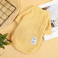 Gelber gestrickter Haustierpullover für Hunde und Katzen warme Winterkleidung - XS / Gelb (Bär)