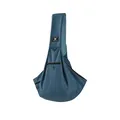 Blaue Haustier-Tragetasche aus Kationik mit atmungsaktivem Netz und praktischer Tasche - 85x65x30cm / Blaugrau