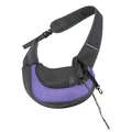 Premium breathable mesh pet sling carrier for cats and small dogs in purple with strap - L / Purple