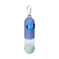 Portable pet waste bag dispenser with sanitizer storage in blue and green finish - Blue (Blister Card Packaging + 0.8 Mil PE Trash Bag)