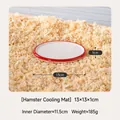 Tapis de refroidissement en céramique pour hamsters, bord rouge, 13 cm, pour petits animaux. - Tapis de Refroidissement pour Hamster / Bord Rouge