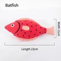 Juguete de peluche con forma de pez y gatera para gatos y perros pequeños, 23x11 cm - Brema / Cola Rosa