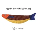 Realistic orange cutlassfish cat toy with catnip and sound box inside - Orange Knife Fish (zs-0448) / Orange