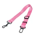 Ceinture de sécurité réglable en nylon rose pour chien avec boucle en métal robuste - 2.5*60-70cm / Rose Clair