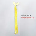 Yellow angel wing cat teaser wand replacement head with 53cm long tassels - Yellow Wings Tassel Replacement Head (CT206)