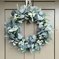 Guirnalda rústica de hojas de eucalipto y oreja de conejo para decorar puertas - Especificación 30cm (H3-47) / 1 Pieza